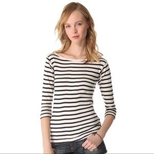 Edith A. Miller striped sailor knit top L